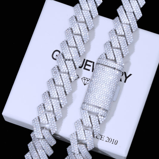 20Mm Extended Clasp Prong Cuban Chain